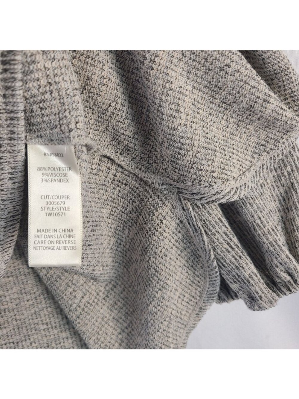 NEW Max Studio London Women's Gray/Beige Textured Tunic Sweater Top Sz 1X - Picture 5 of 8